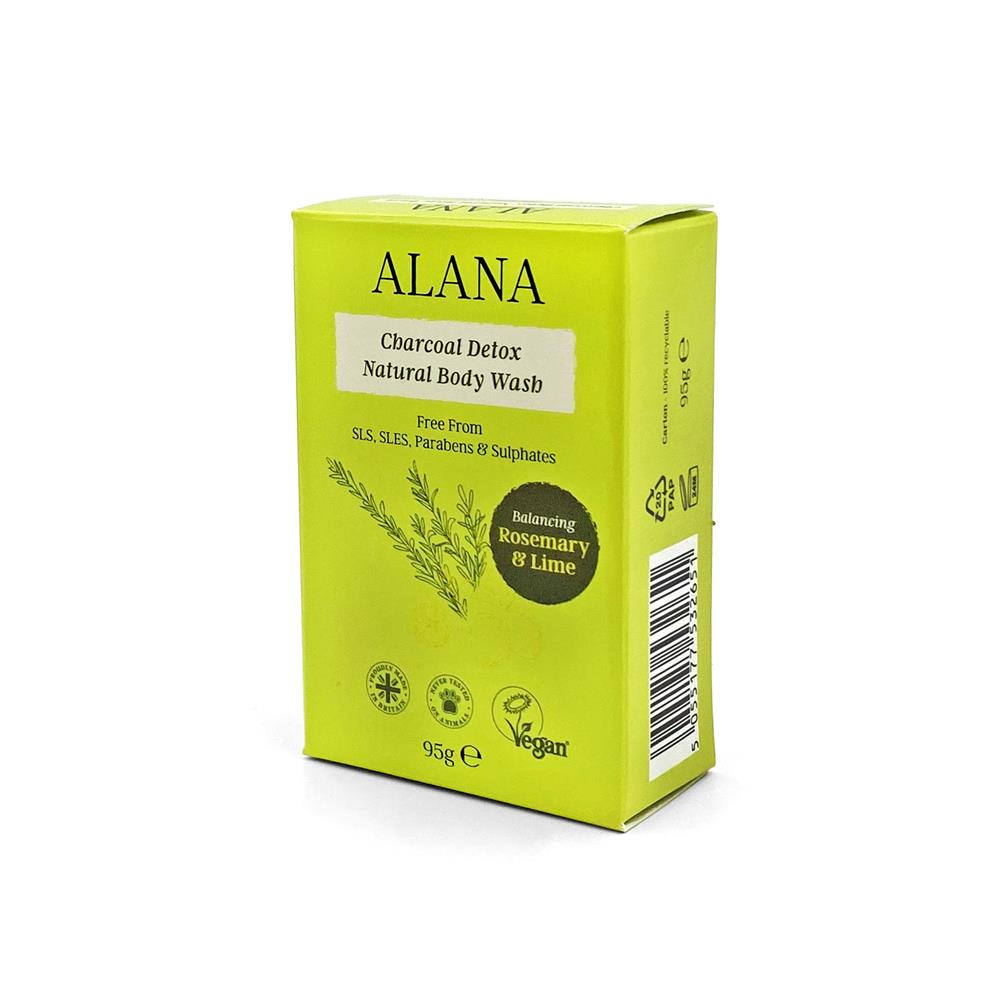 Alana_Rosemary & Lime Charcoal Detox Body Wash Bar 95g