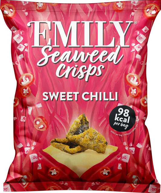 Emily_Seaweed Crisps Sweet Chili 18g-Pack of 6