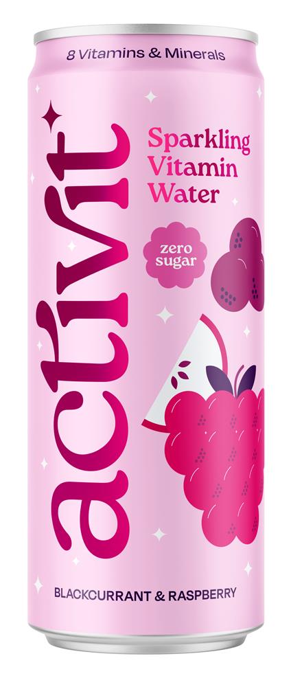 ACTIPH Water_Blackcurrant Apple & Raspberry Acti-vit 330ml-pack of 4
