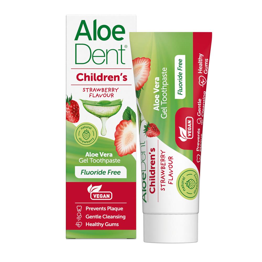 Aloe Dent_Children's Aloe Vera Toothpaste Strawberry Flavour 50ml