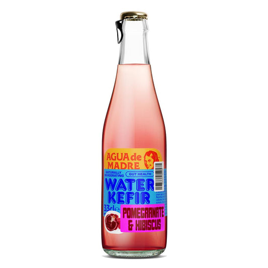 Agua De Madre_Pomegranate Hibiscus Water Kefir Bottle 330ml-pack of 2