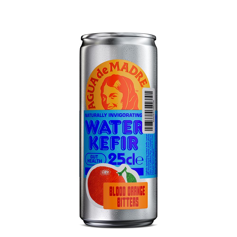 Agua De Madre_Blood Orange Water Kefir 250ml Can-pack of 2