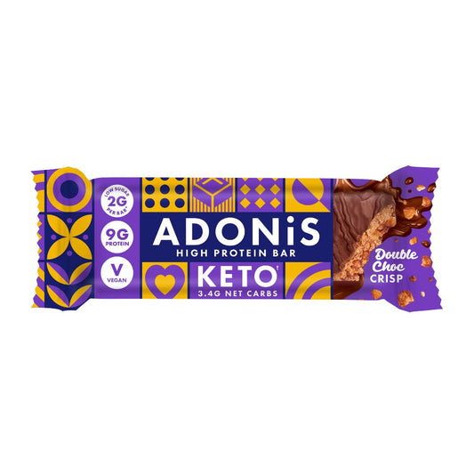 Adonis_Double Choc Crisp Protein Bar 45g-Pack of 16