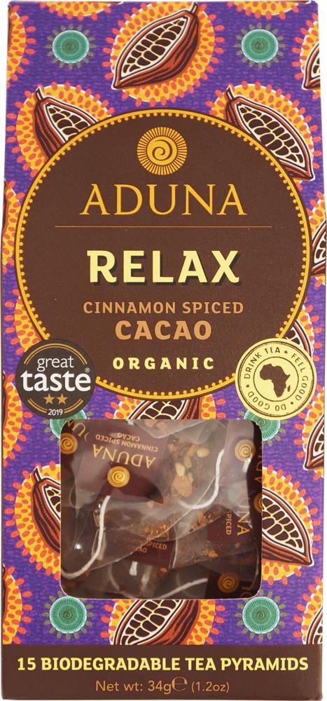 Aduna Superfoods_Aduna Relax Super-Tea - Cinnamon Spiced Cacao (15 Pyramids)