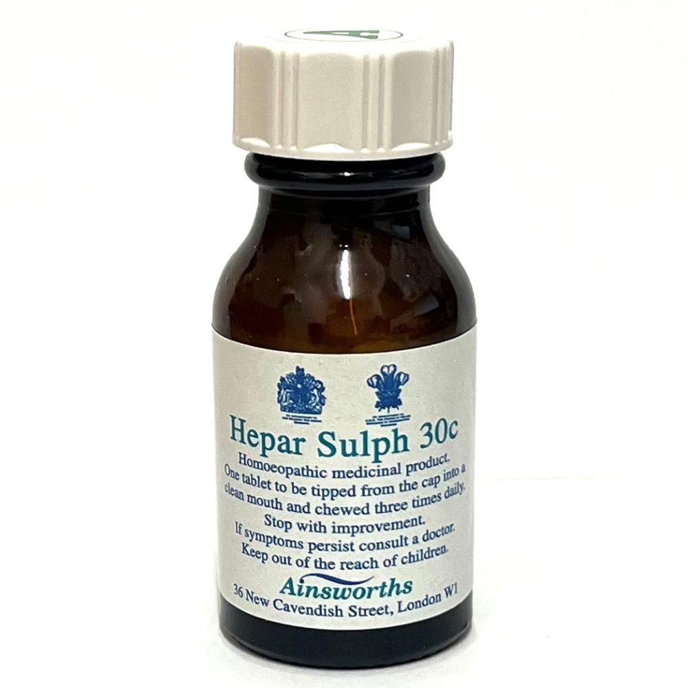 Ainsworths_Hepar Sulph 30C Single Counter Remedy 120 tabs