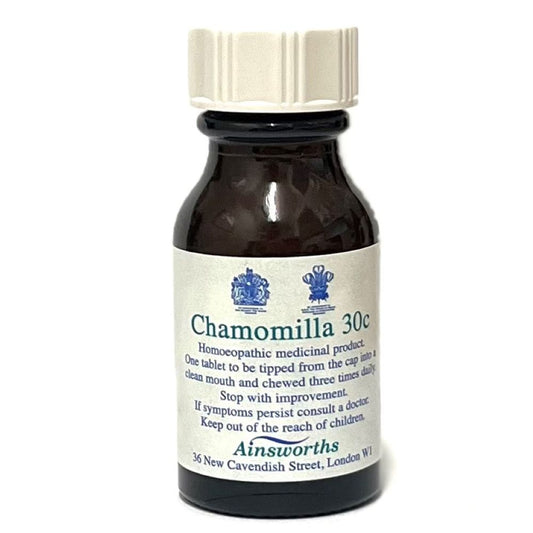 Ainsworths_Chamomilla 30C Single Counter Remedy 120 tabs