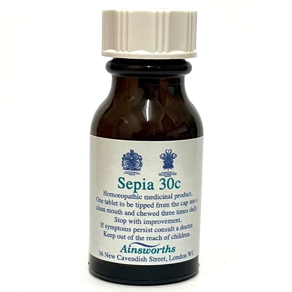 Ainsworths_Sepia 30C Single Counter Remedy 120 tabs
