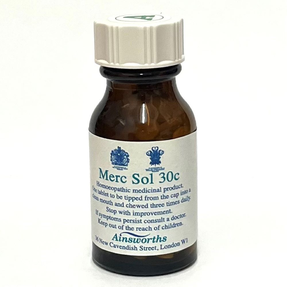 Ainsworths_Merc Sol 30C Single Counter Remedy 120 tabs