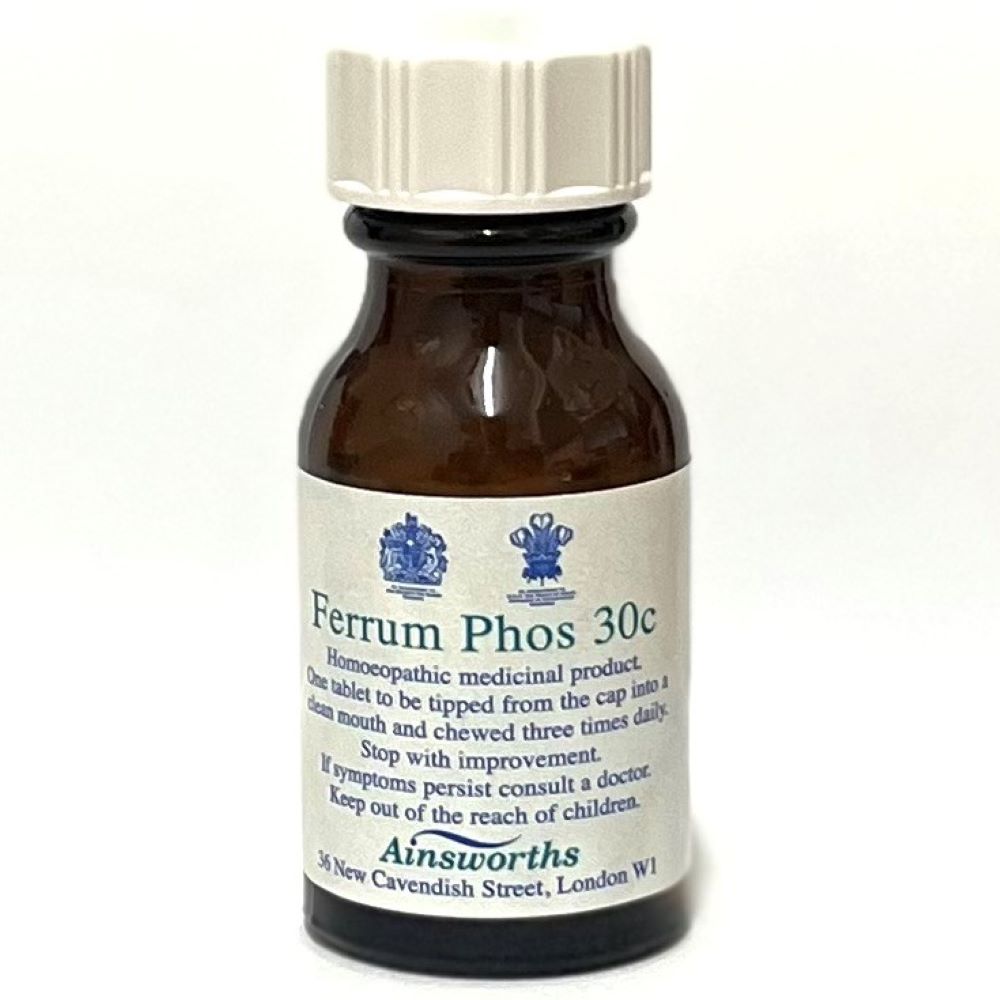 Ainsworths_Ferrum Phos 30C Single Counter Remedy 120 tabs