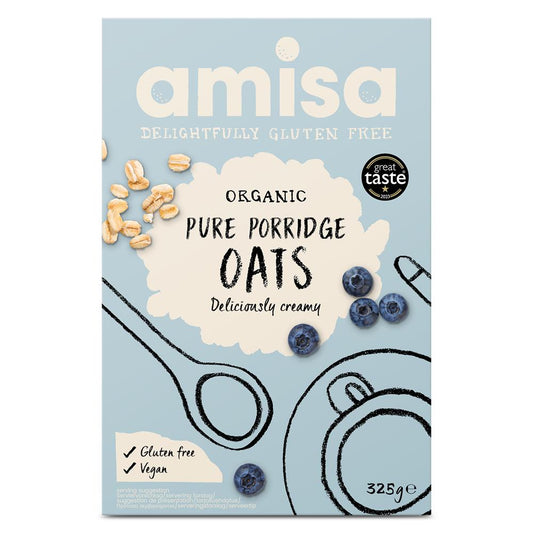 Amisa_Organic Gluten Free Porridge Oats 325g-pack of 2