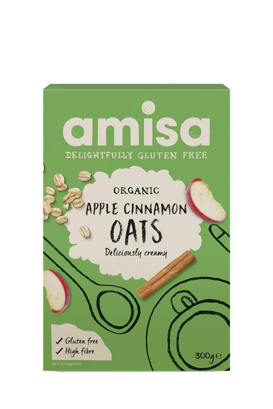 Amisa_Organic Gluten Free Porridge Oats with Apple & Cinnamon 300g