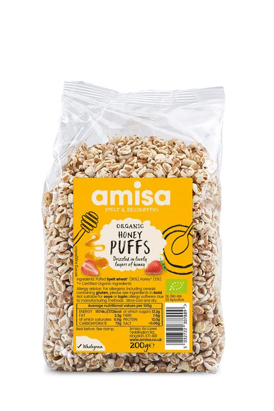 Amisa_Organic Spelt honey Puffs with Honey 200g-Pack of 2