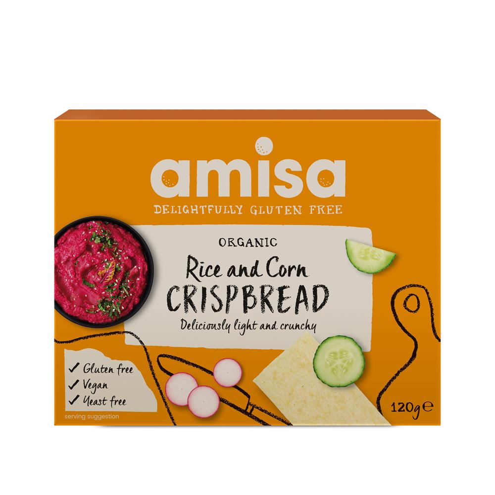 Amisa_Organic Corn & Rice Crispbread 120g-Pack of 2