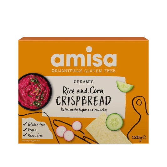 Amisa_Organic Corn & Rice Crispbread 120g-Pack of 2