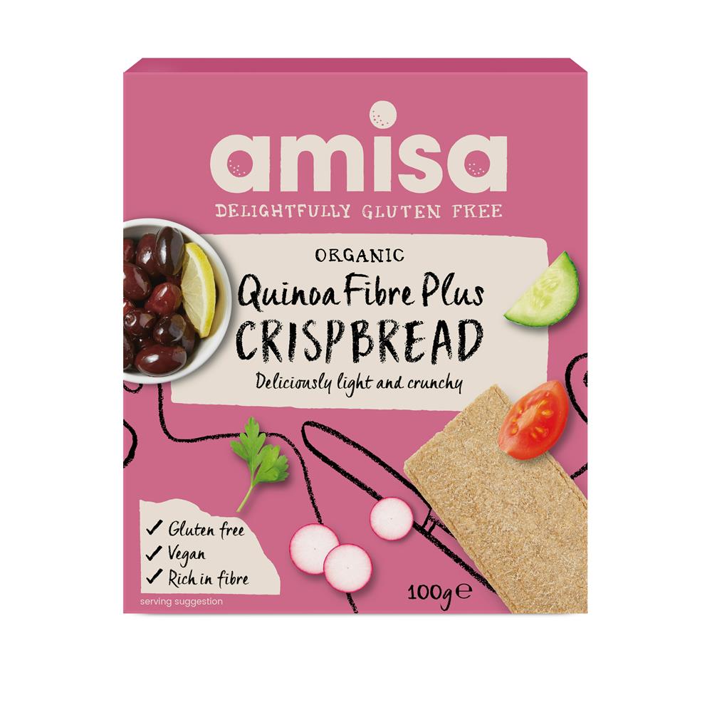 Amisa_Gluten Free Quinoa Fibre Plus Crispbread Organic 100g