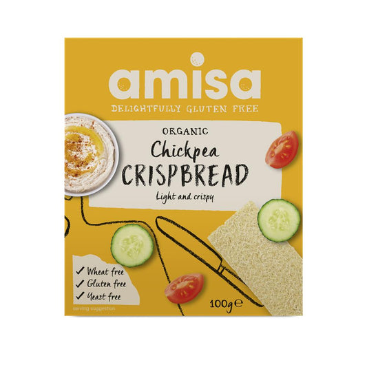 Amisa_Organic Chickpea Crispbread - GF 100g-Pack of 4