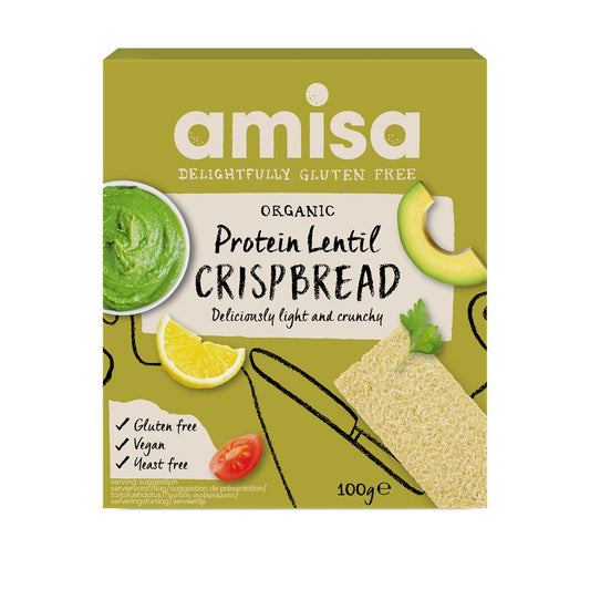 Amisa_Organic Crispbread - Protein Lentil GF 100g-Pack of 2