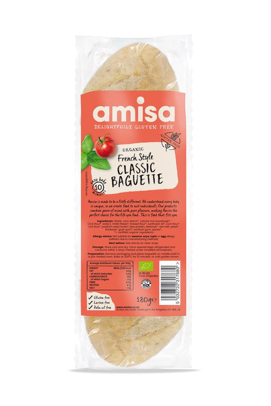 Amisa_Organic GF French Style Classic Baguette 180g