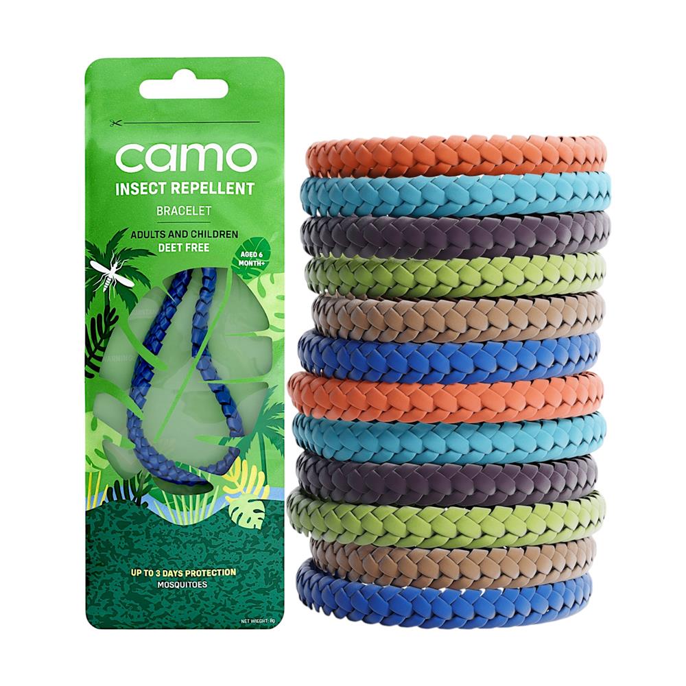 Camo_Mosquito Repellent Leather Bracelet-pack of 2