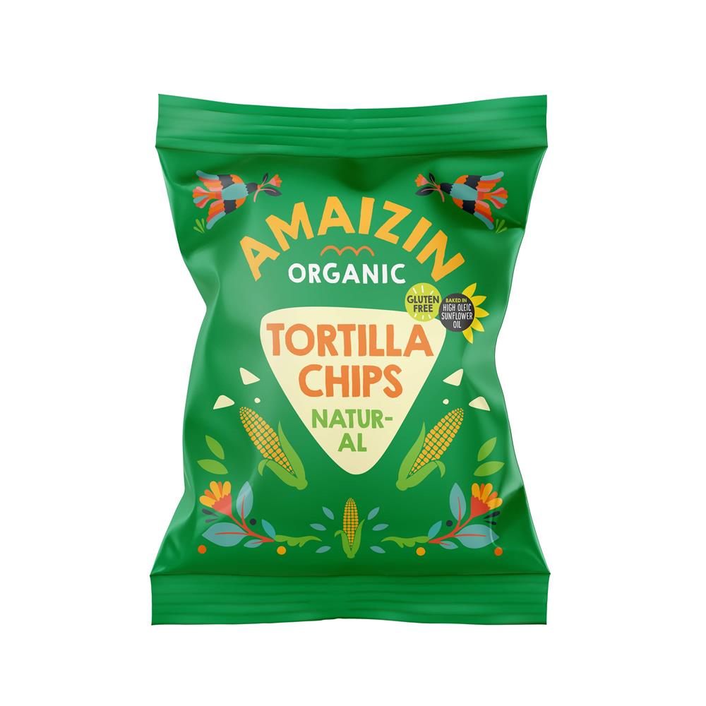 Amaizin_Natural Corn Chips- Snack- Organic- 75g Bag-pack of 15