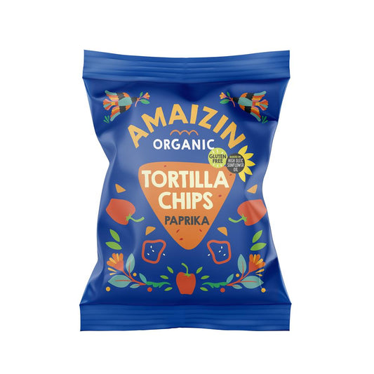 Amaizin_Corn Chips- Paprika - Organic - 75g Bag-Pack of 15