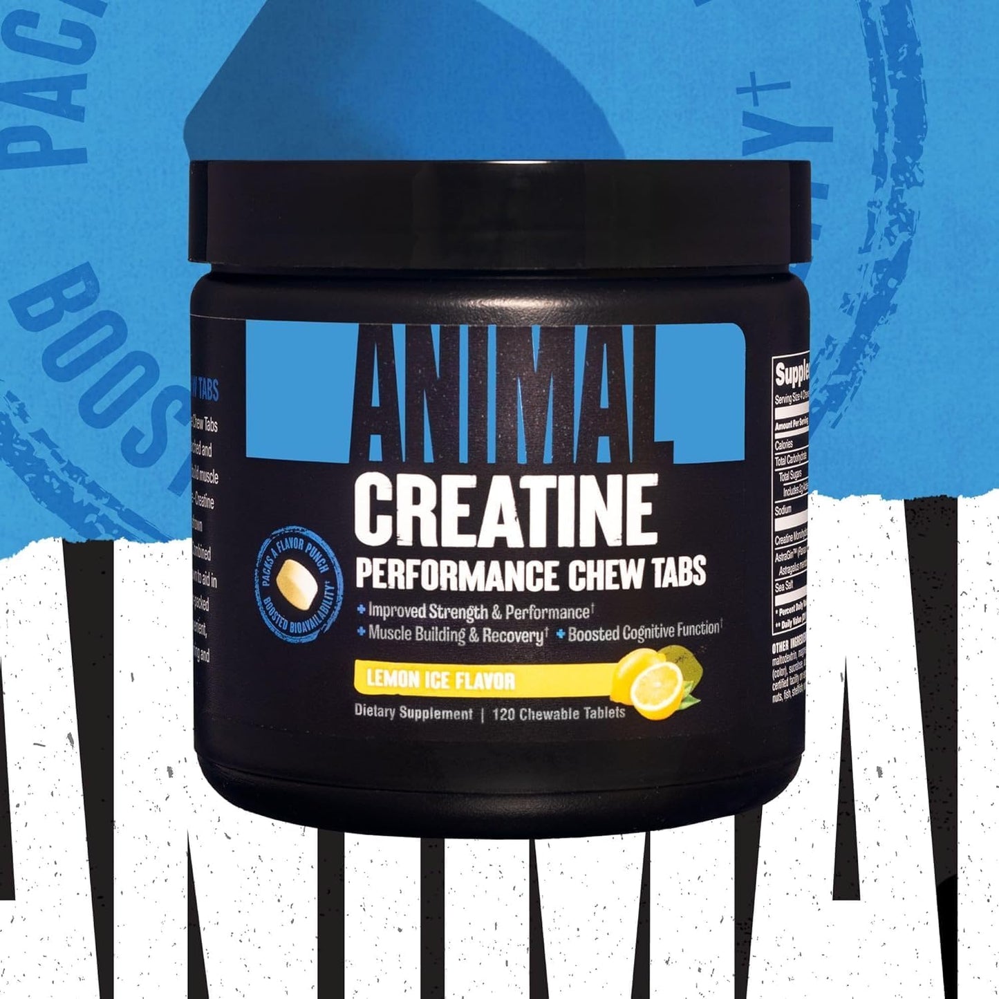 Animal Creatine Chews 120Tabs Lemon Ice