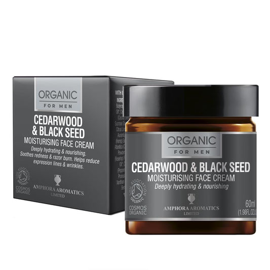 Amphora Aromatics_Cedarwood & Black seed Face Moisturiser For Men Organic 60ml