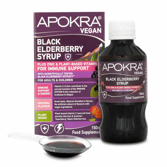 Apokra_Elderberry Plant-Based Vitamin C & Zinc Syrup 150ml