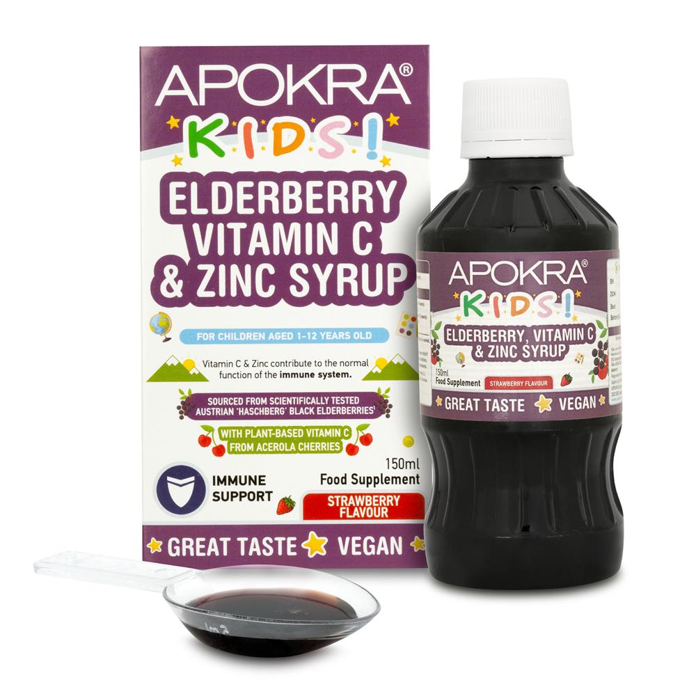 Apokra_Kids Elderberry Vitamin C & Zinc Syrup 150ml