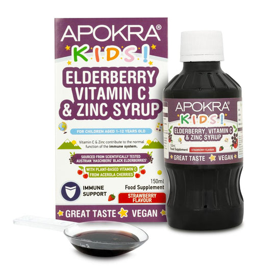 Apokra_Kids Elderberry Vitamin C & Zinc Syrup 150ml