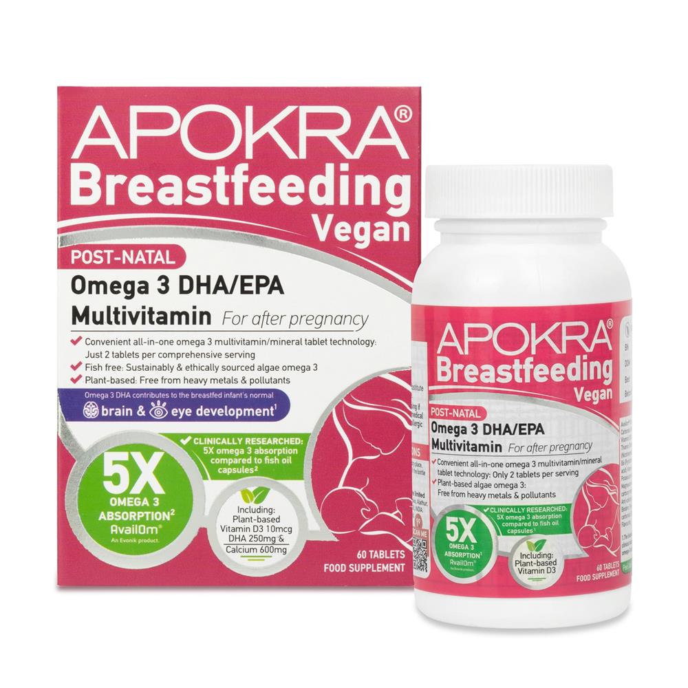 Apokra_Vegan Breastfeeding Omega 3 DHA Multivitamin 60 Tabs