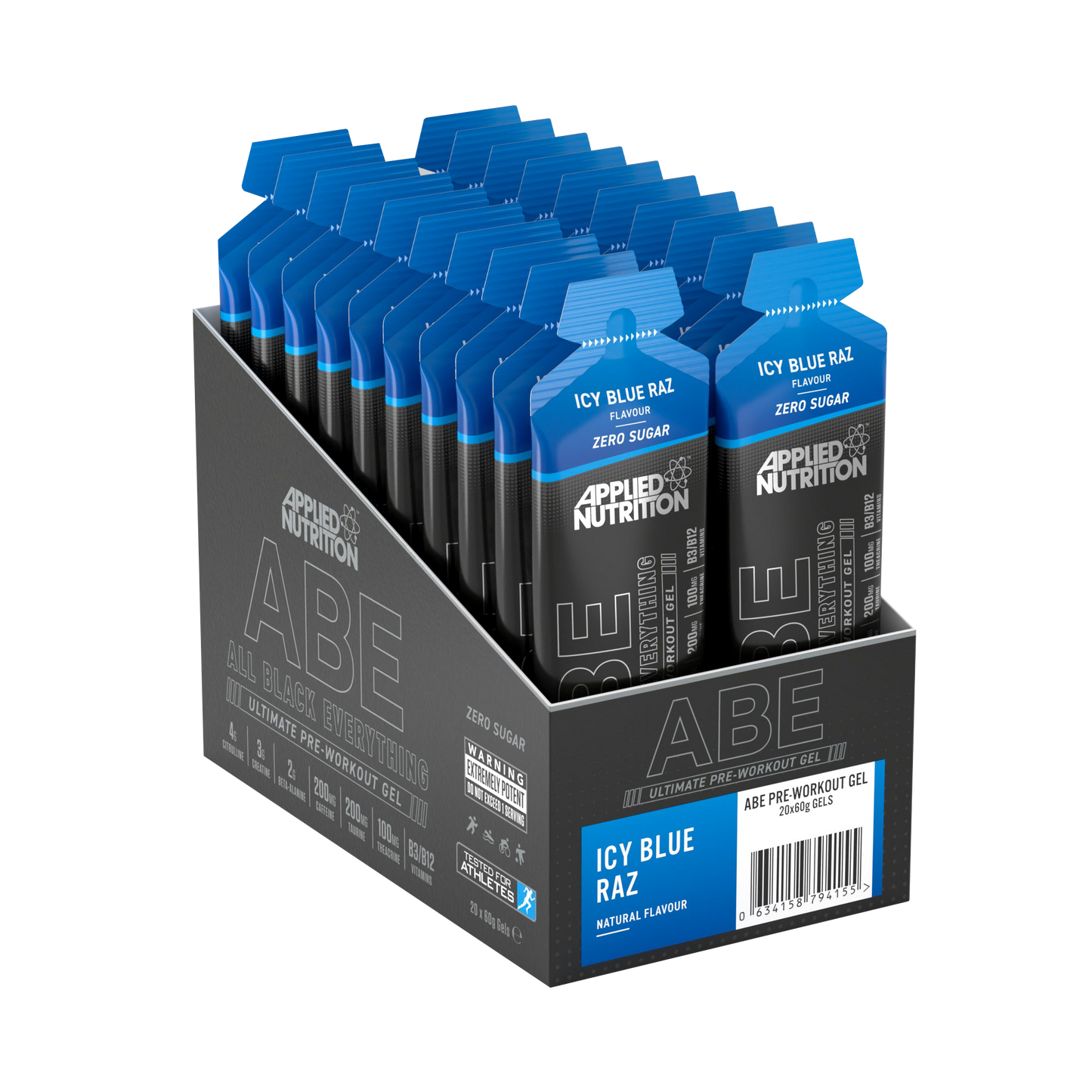 Applied Nutrition ABE (All Black Everything) Pre Workout Gel 20x60g Icy Blue Raz