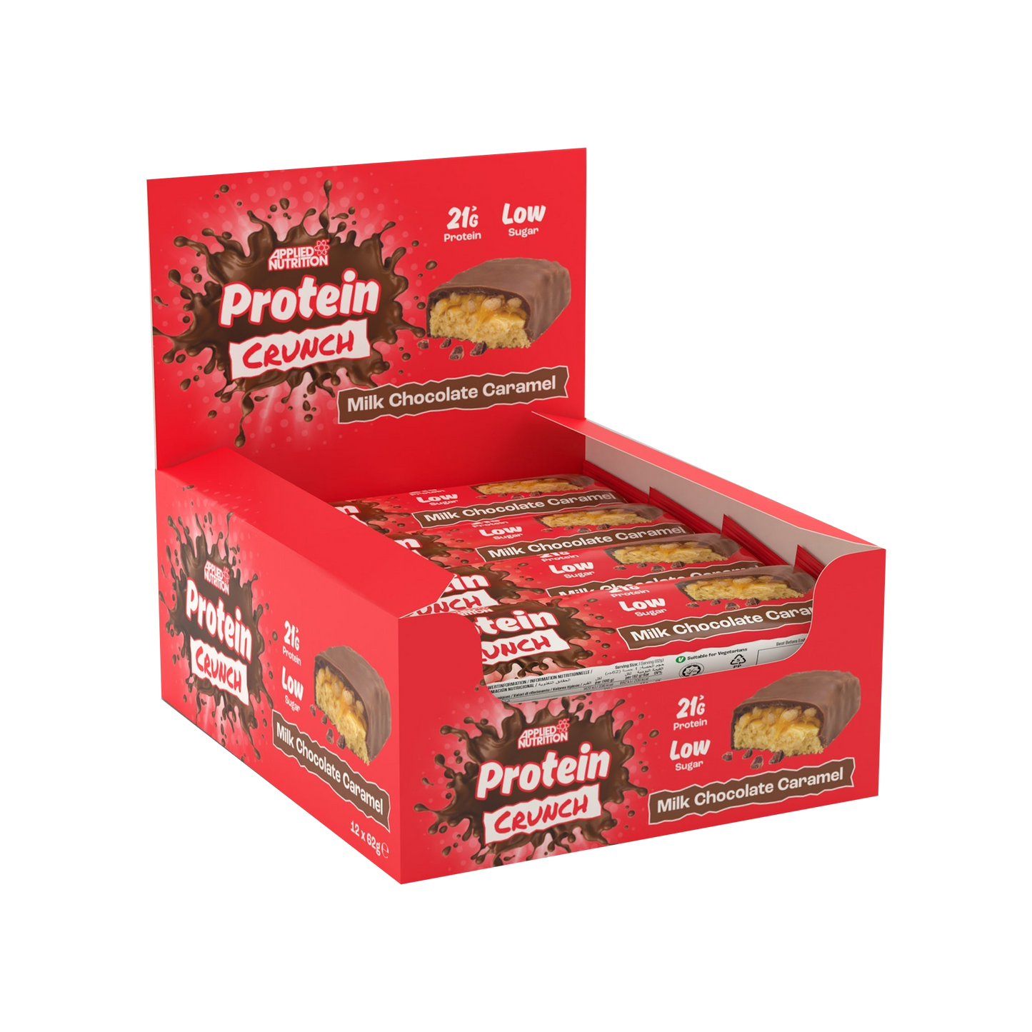 Applied Nutrition Protein Crunch Bar 12x62g White Chocolate Caramel