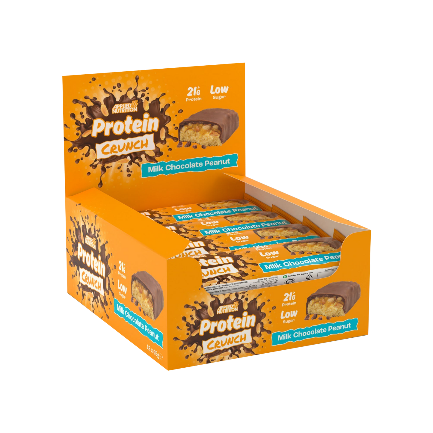 Applied Nutrition Protein Crunch Bar 12x62g White Chocolate Caramel