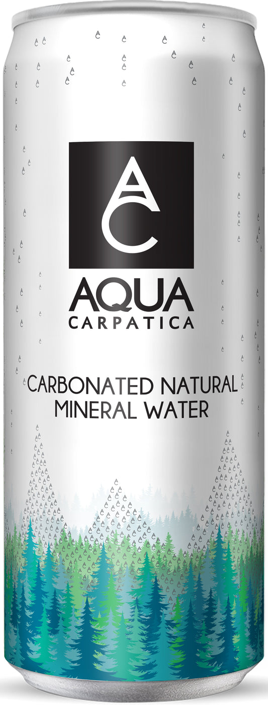 AQUA Carpatica_Sparkling Natural Mineral Water 330ml-Pack of 8