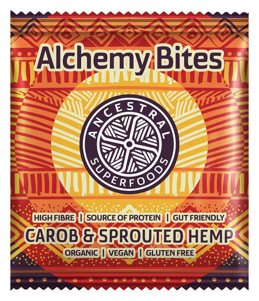 Ancestral Superfoods_Alchemy Bites Carob and Sprouted Hemp Desser-Pack of 4