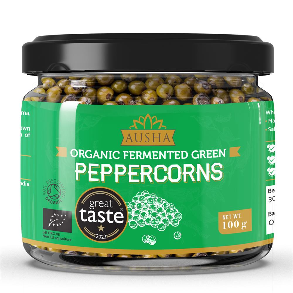 AUSHA_Organic Fermented Green Peppercorns 100g- 1* Great Taste Award