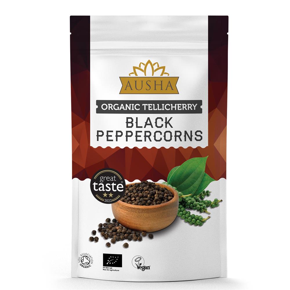 AUSHA_Organic Black Peppercorns 100g - 2** GREAT TASTE AWARD