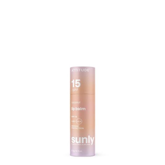 Attitude_Sunly - Lip Balm - Coconut - SPF 15 - 8.5g-Pack of 2