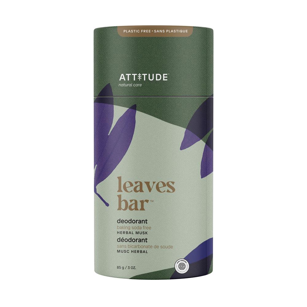 Attitude_Deodorant Leaves Bar - Herbal Musk 85g
