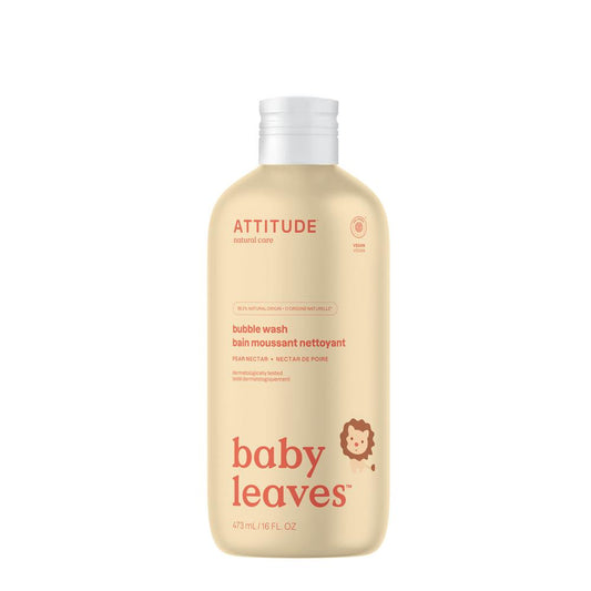 Attitude_Baby Leaves - Bubble Wash - Pear Nectar - 473 mL