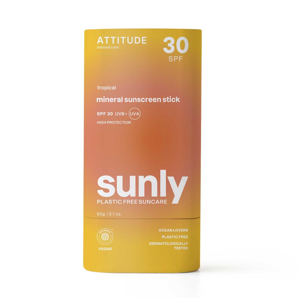 Attitude_Sunly - Sunscreen Stick - Tropical - 30 SPF - 60 g