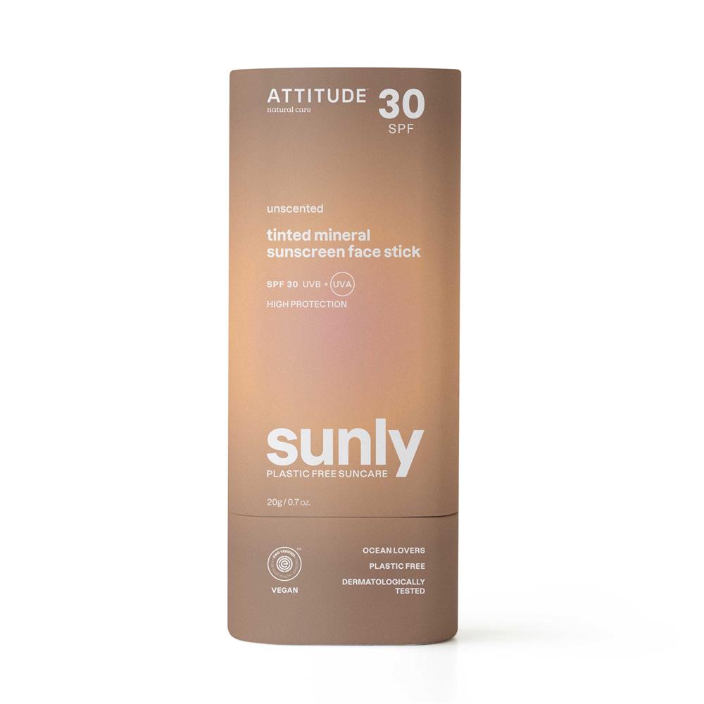 Attitude_Sunly - Sunscreen Stick - Tinted - Unscented - 30 SPF - 20 g