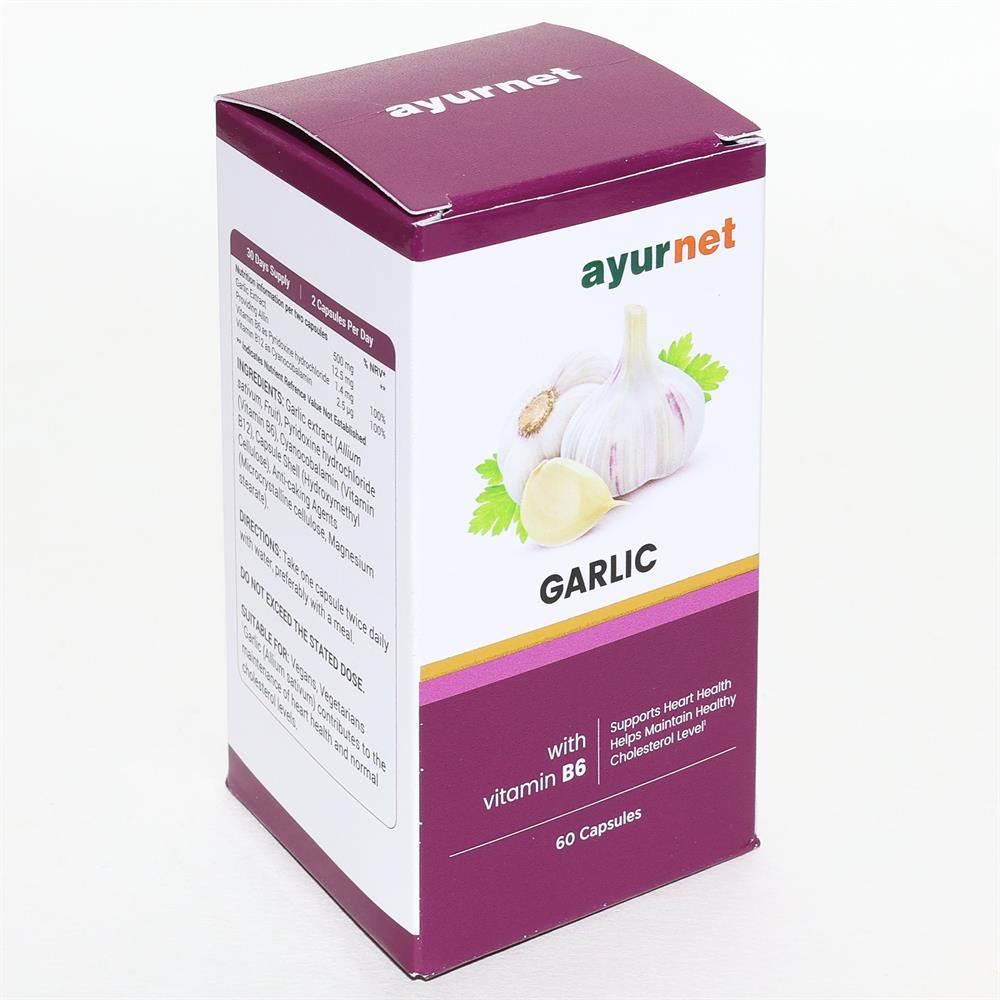 Ayurnet_Garlic with Vitamin B6. 60 capsules.