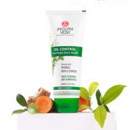 Ayouthveda_Oil Control Moringa Face Wash 100ml-Pack of 2