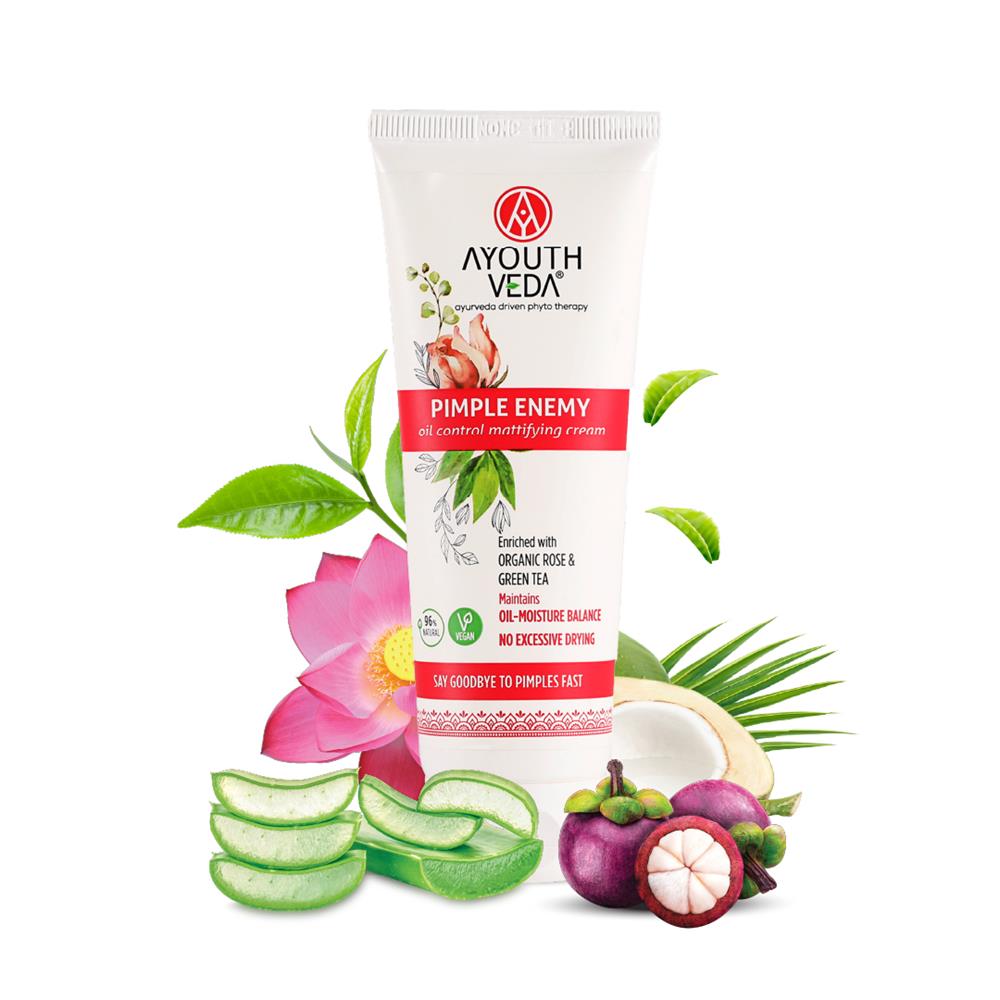 Ayouthveda_Pimple Enemy Oil Control Mattifying Cream 60G-pack of 2
