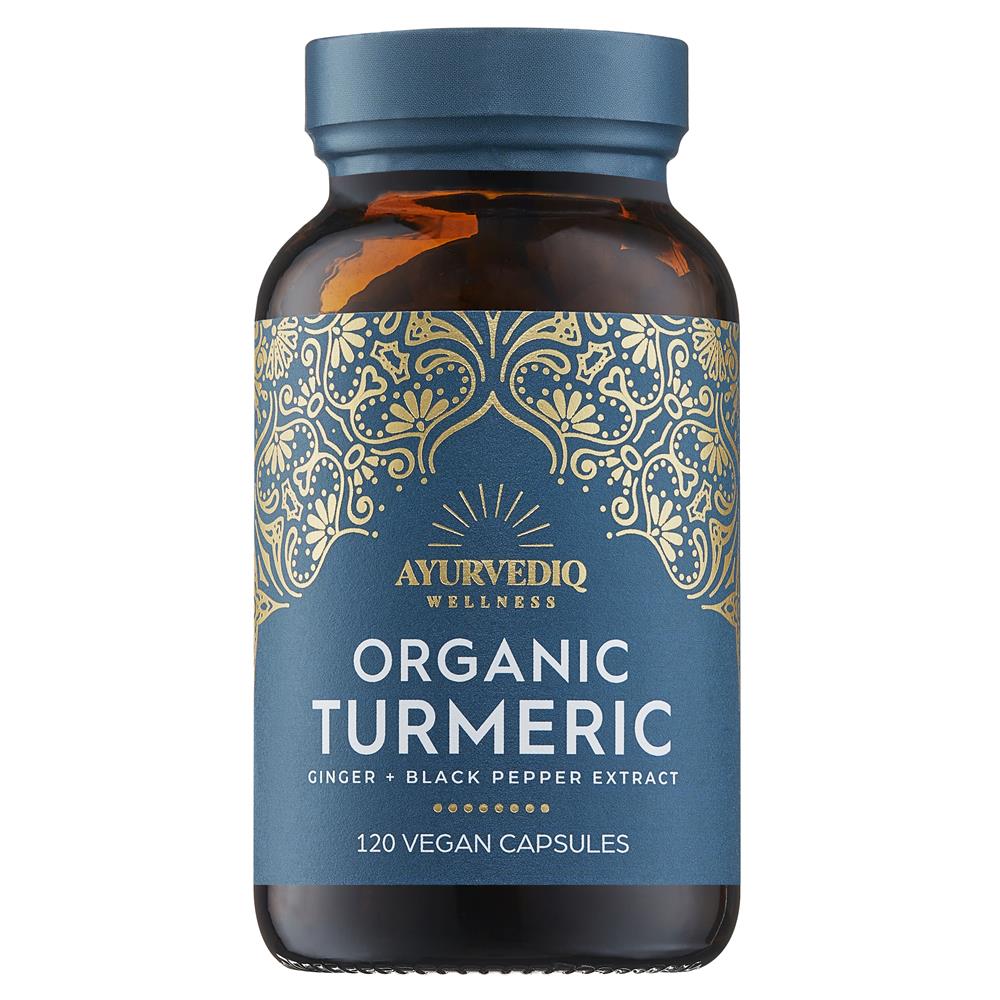 Ayurvediq Wellness_Organic Turmeric Ginger & Black Pepper Extract Caps - 120's