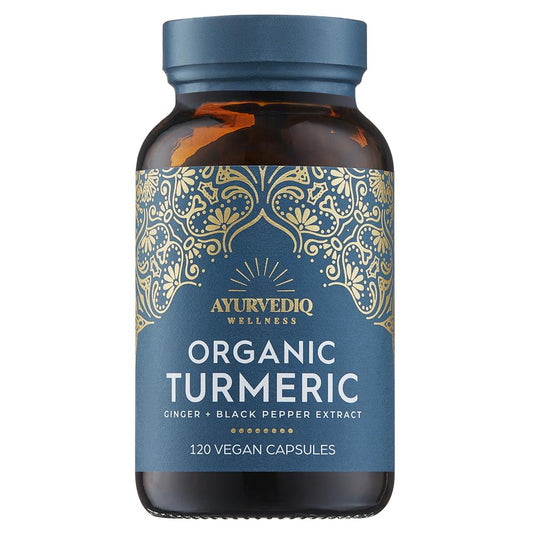 Ayurvediq Wellness_Organic Turmeric Ginger & Black Pepper Extract Caps - 120's
