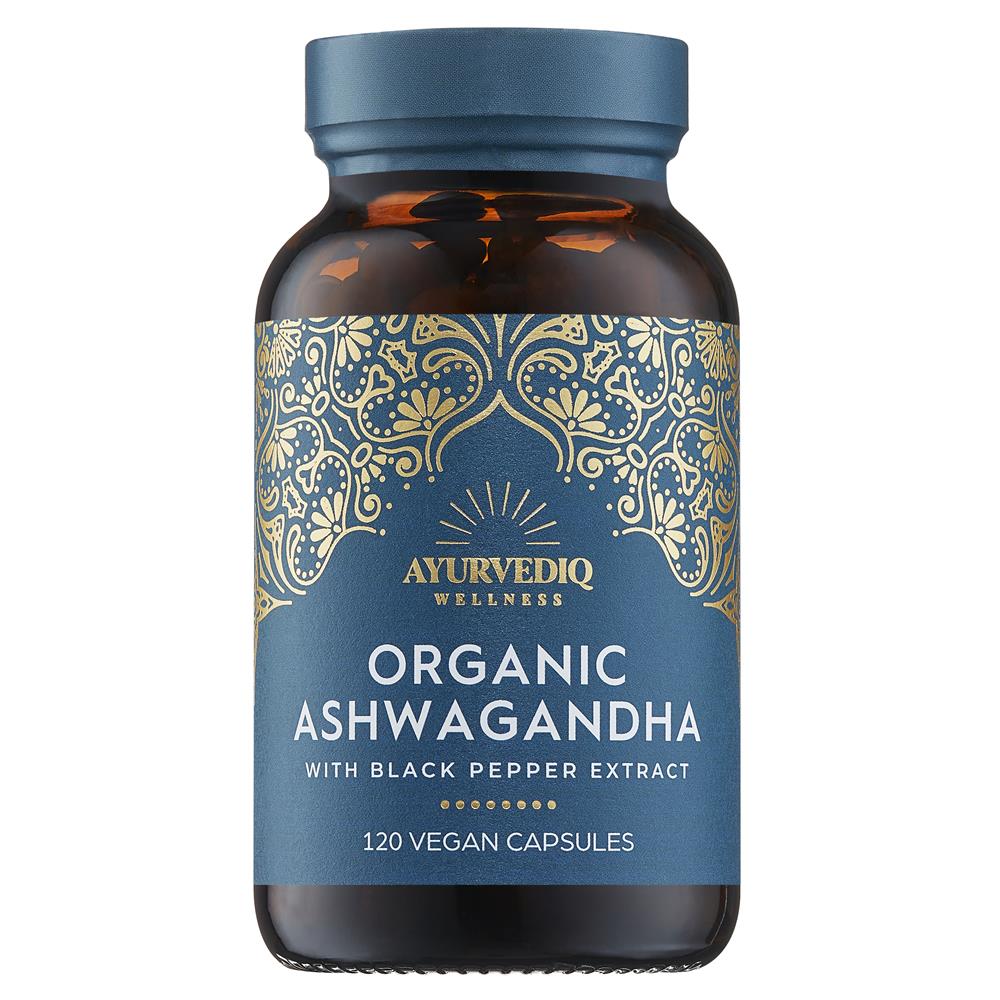 Ayurvediq Wellness_Organic Ashwaganda & Black Pepper Extract Caps - 120's