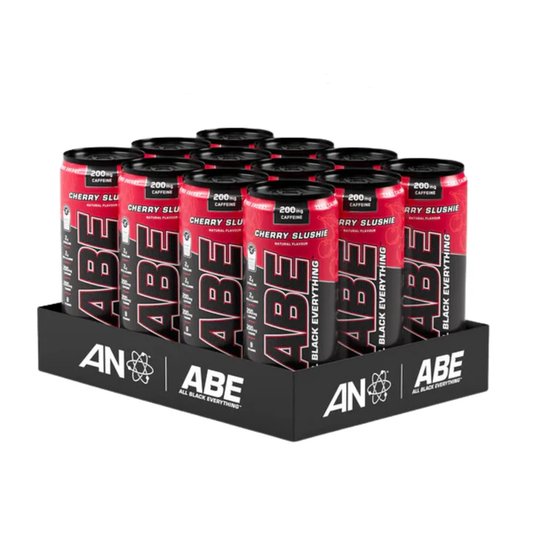 Applied Nutrition ABE (All Black Everything) Carbonated Can 12x330ml Cherry Slushie